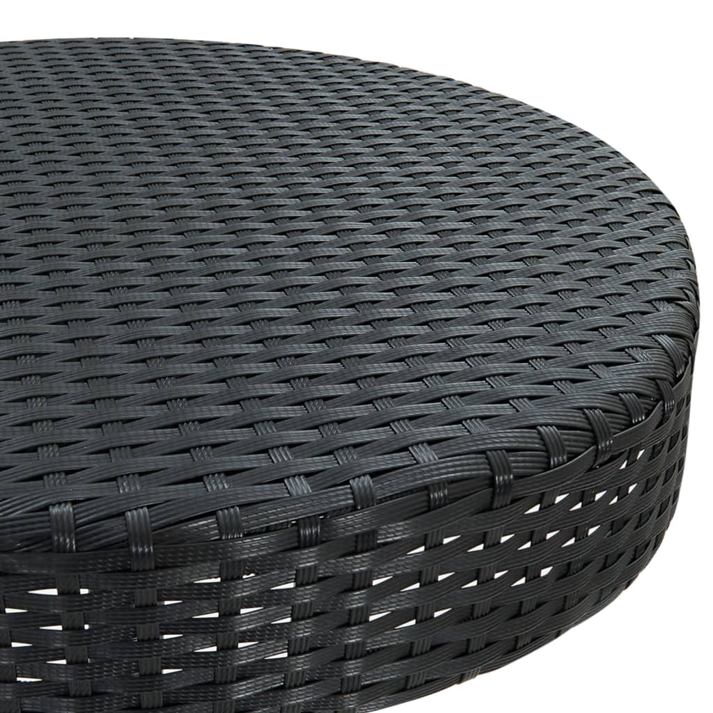 Gartentisch Schwarz 60,5x106 cm Poly Rattan