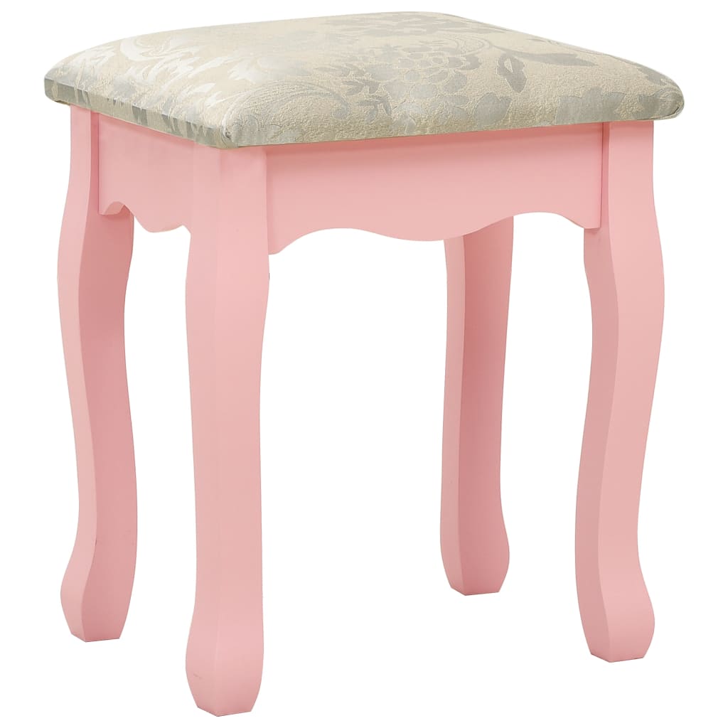 Dressing table set with stool pink 75x69x140 cm Paulownia wood