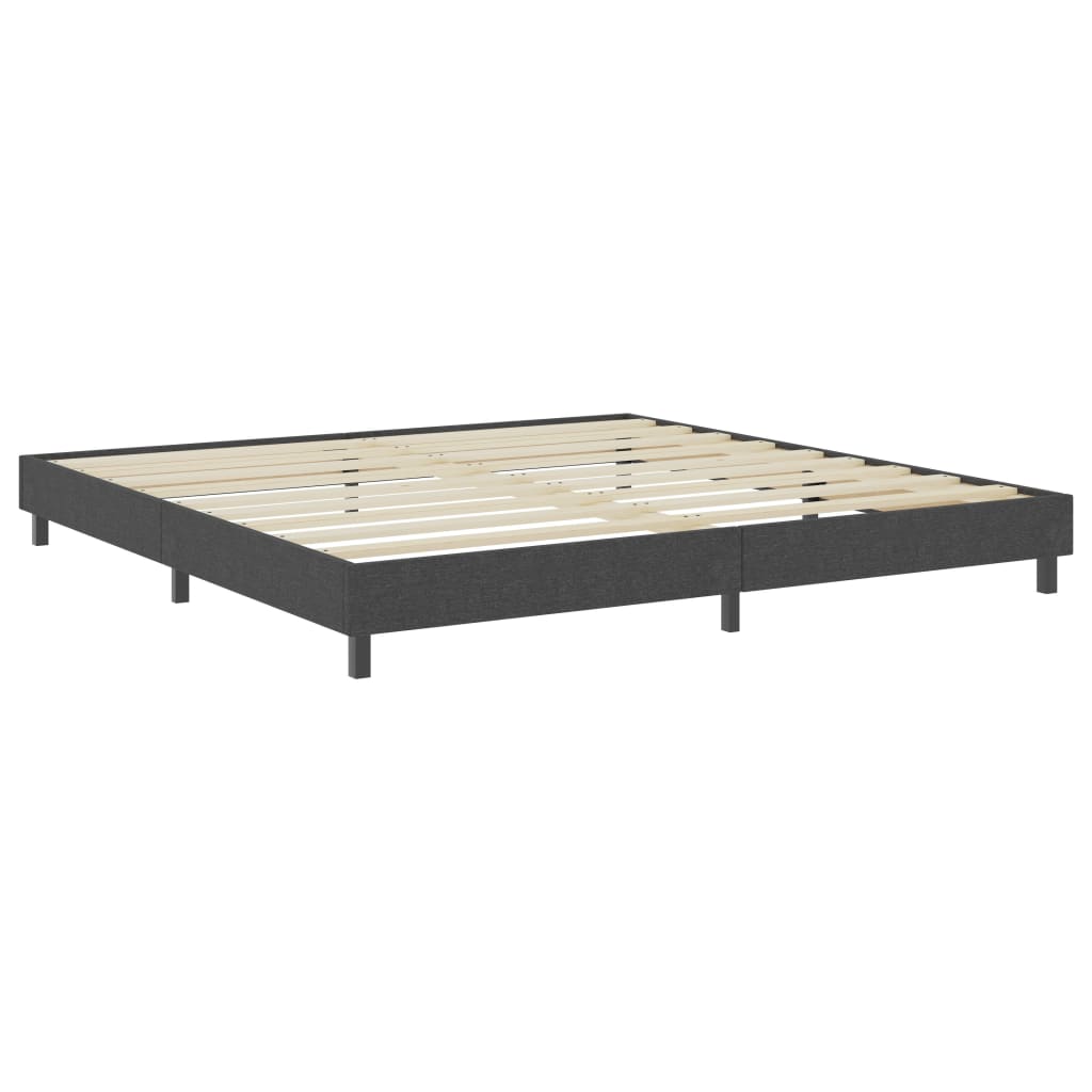 Boxspringbett Dunkelgrau Stoff 200x200 cm