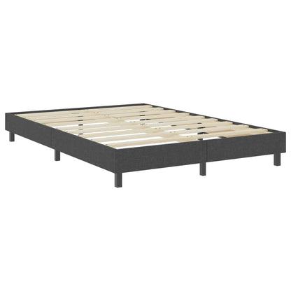 vidaXL Boxspringbett Dunkelgrau Stoff 140x200 cm