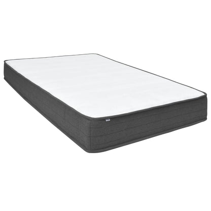 vidaXL Boxspringbett Dunkelgrau Stoff 140x200 cm