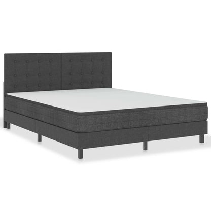 Boxspringbett Dunkelgrau Stoff 160x200 cm