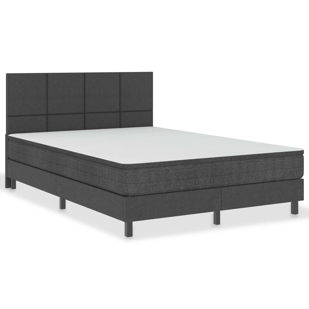 Boxspringbett Dunkelgrau Stoff 140x200 cm