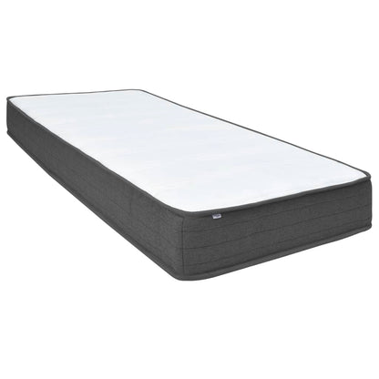 vidaXL Boxspringbett Dunkelgrau Stoff 180x200 cm