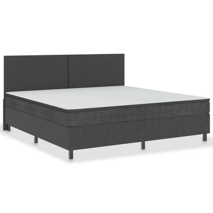 Boxspringbett Dunkelgrau Stoff 200x200 cm