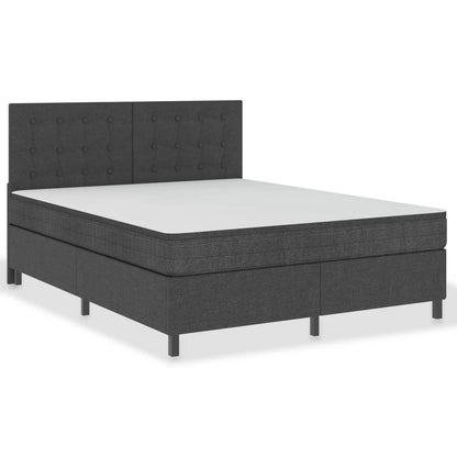 Boxspringbett Dunkelgrau Stoff 160x200 cm