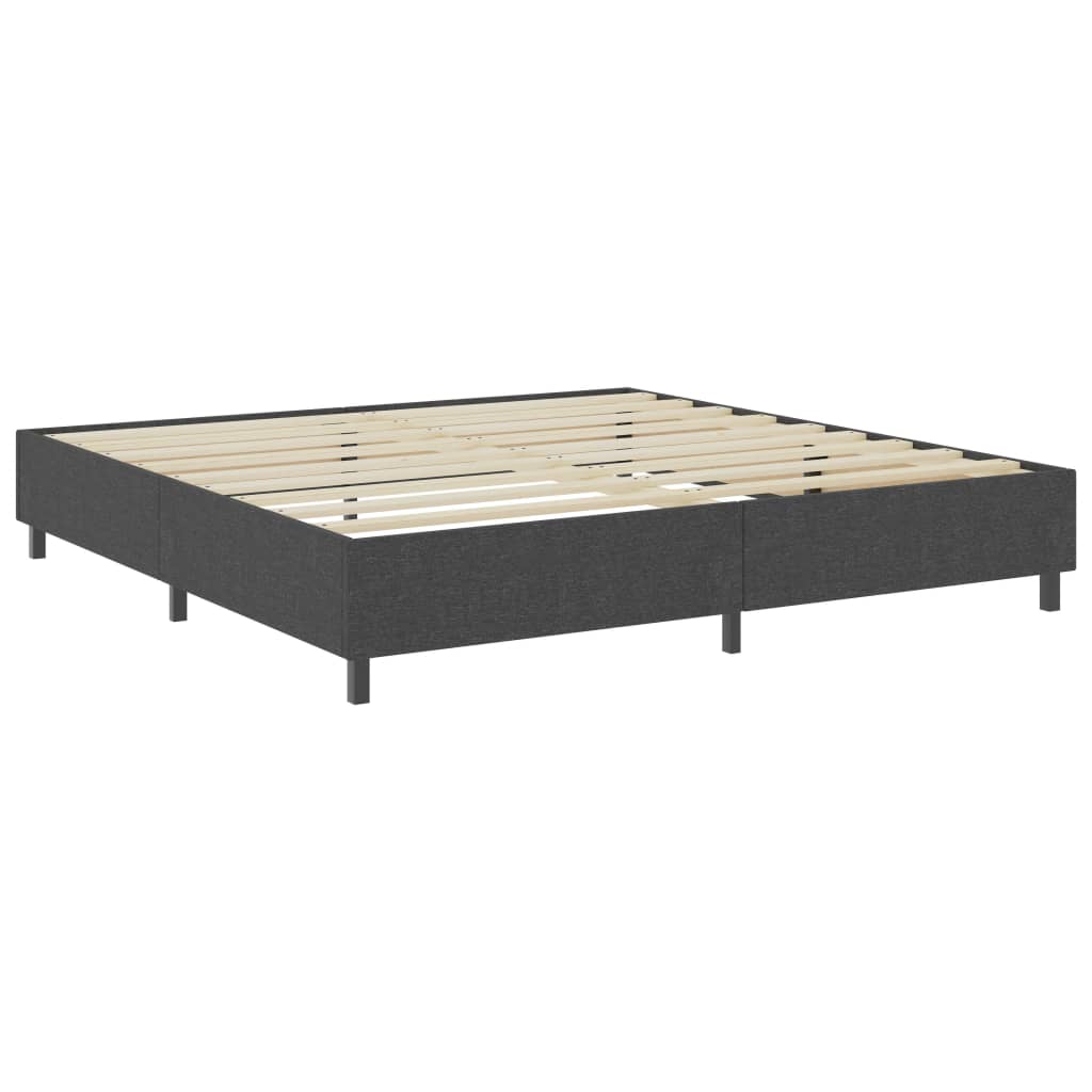 Boxspringbett Dunkelgrau Stoff 200x200 cm