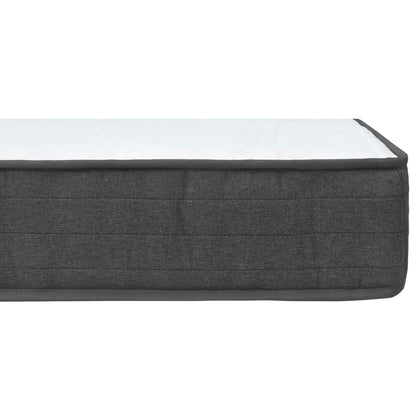 vidaXL Boxspringbett Dunkelgrau Stoff 160x200 cm