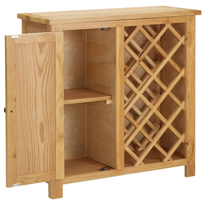 Weinschrank für 11 Flaschen 80 x 32 x 80 cm  Eiche Massivholz