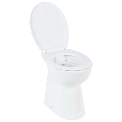 Hohe Spülrandlose Toilette Soft-Close 7 cm Höher Keramik Weiß