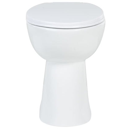 Hohe Spülrandlose Toilette Soft-Close 7 cm Höher Keramik Weiß