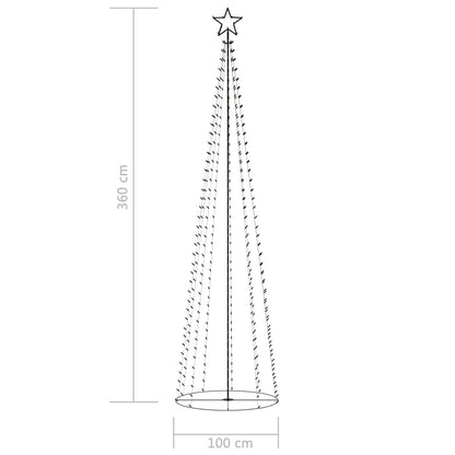 Weihnachtsbaum in Kegelform 400 LEDs Warmweiß 100x360 cm