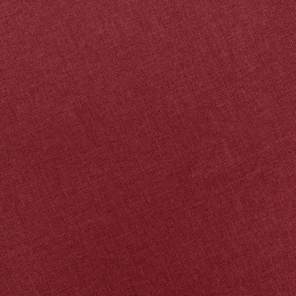 Sessel mit Fußhocker Weinrot Stoff