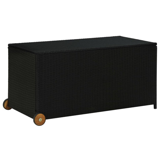 Garten-Auflagenbox Schwarz 120x65x61 cm Poly Rattan