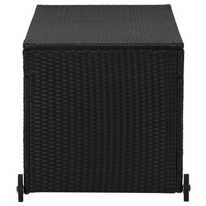 Garten-Auflagenbox Schwarz 120x65x61 cm Poly Rattan