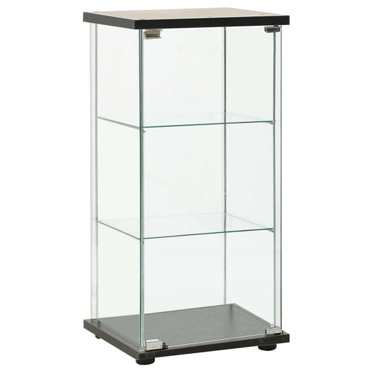 Display cabinet tempered glass black