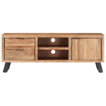 TV-Schrank 120x30x42 cm Akazie Massivholz mit Naturkanten