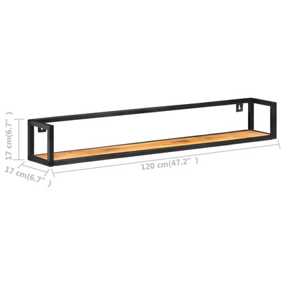 Wandregale 2 Stk. 120 cm Massivholz Akazie