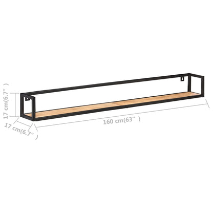 Wandregale 2 Stk. 160 cm Massivholz Akazie