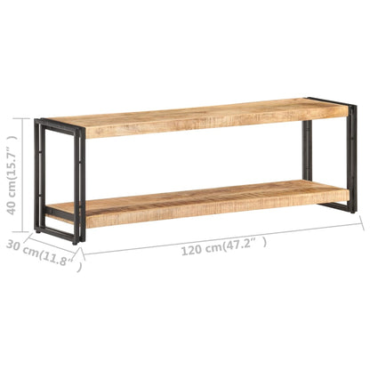 TV-Schrank 120x30x40 cm Raues Mangoholz