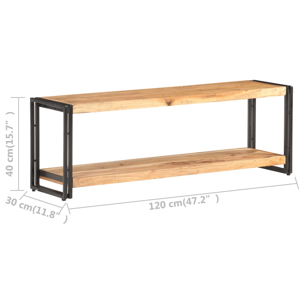 TV-Schrank 120x30x40 cm Massivholz Akazie