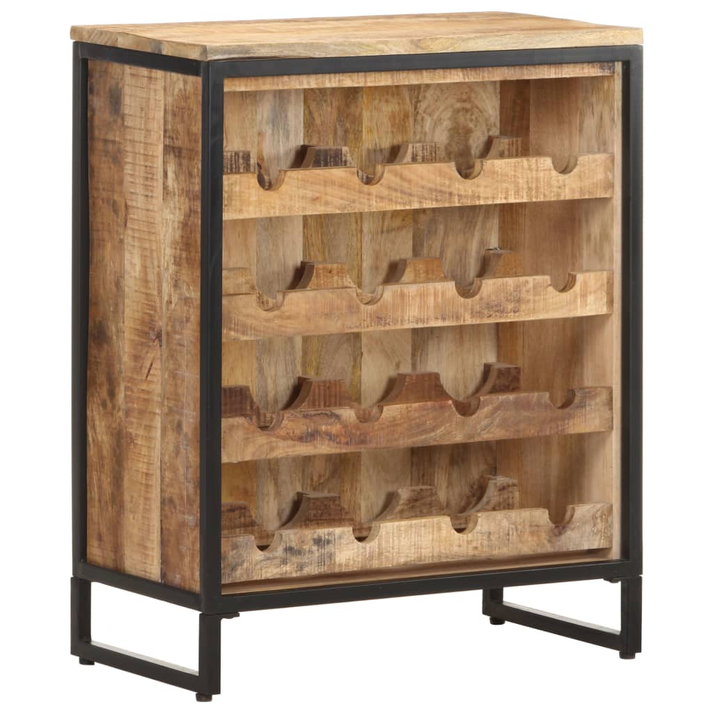 Weinschrank 62x33x78,5 cm Raues Mangoholz