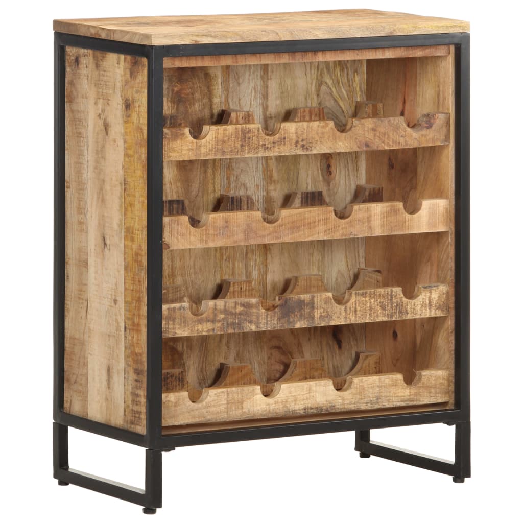 Weinschrank 62x33x78,5 cm Raues Mangoholz