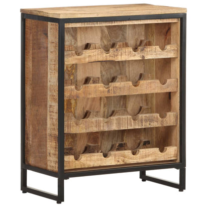 Weinschrank 62x33x78,5 cm Raues Mangoholz