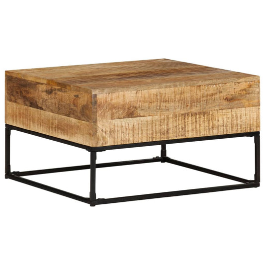 Coffee table 68x68x41 cm rough mango wood