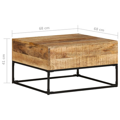 Coffee table 68x68x41 cm rough mango wood