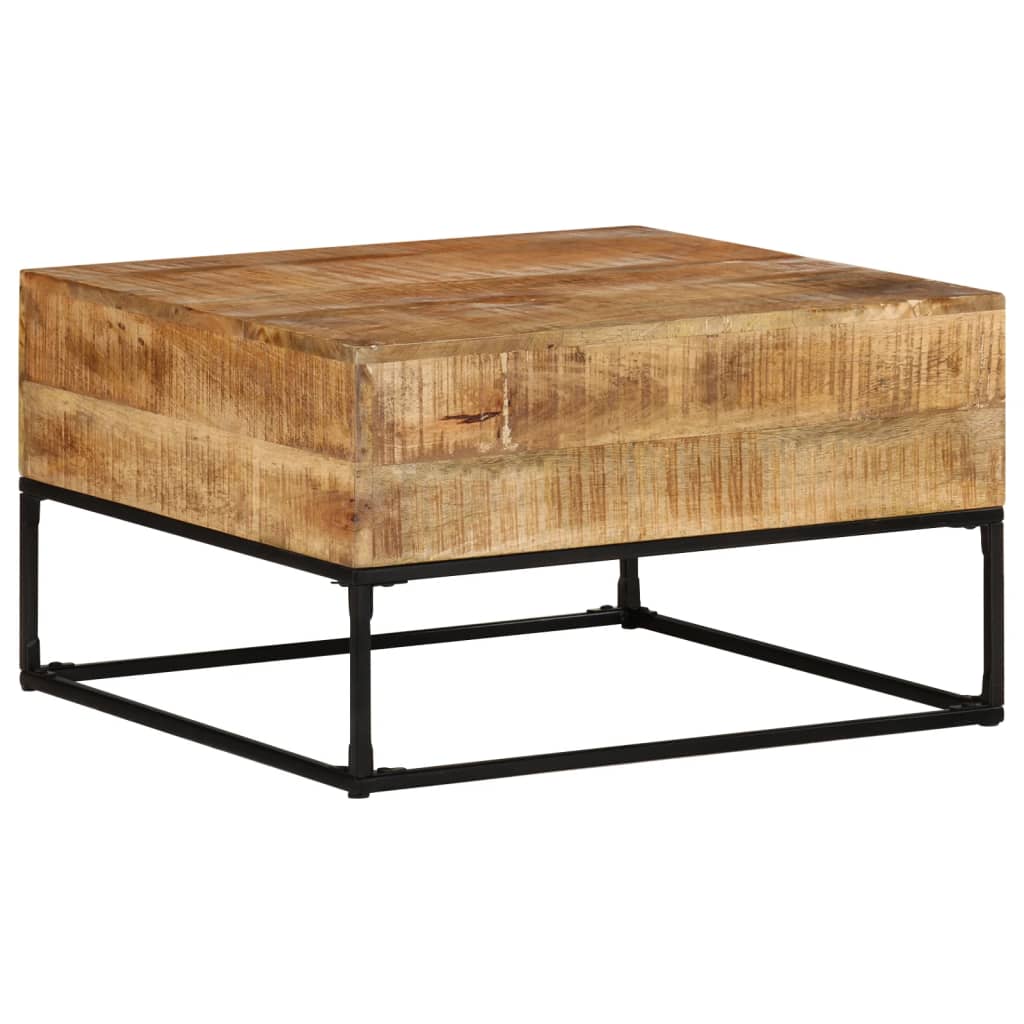 Coffee table 68x68x41 cm rough mango wood