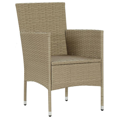 Garten-Essstühle 4 Stk. Poly Rattan Beige