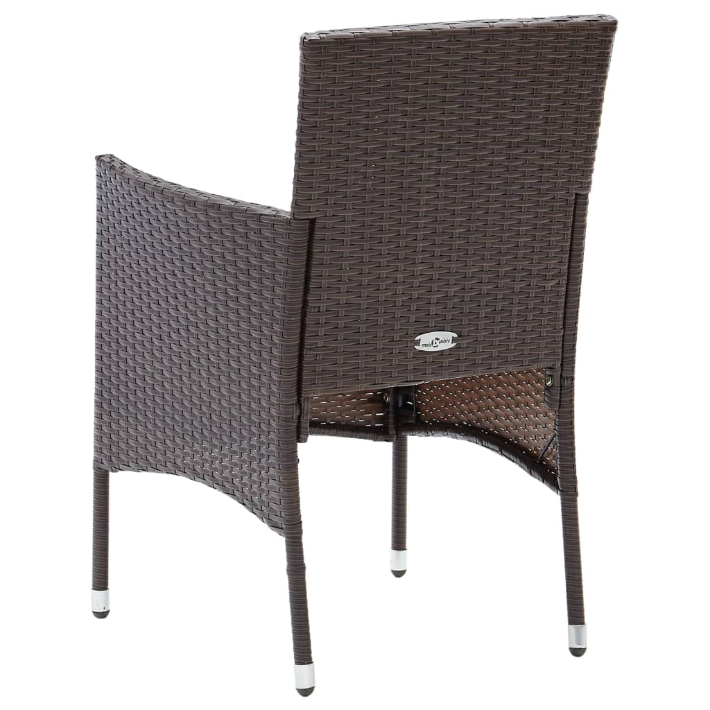 Garten-Essstühle 4 Stk. Poly Rattan Braun