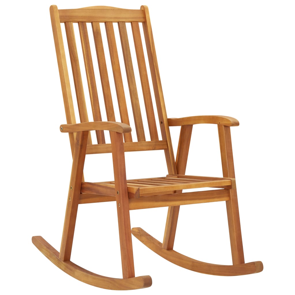 Rocking chair solid wood acacia