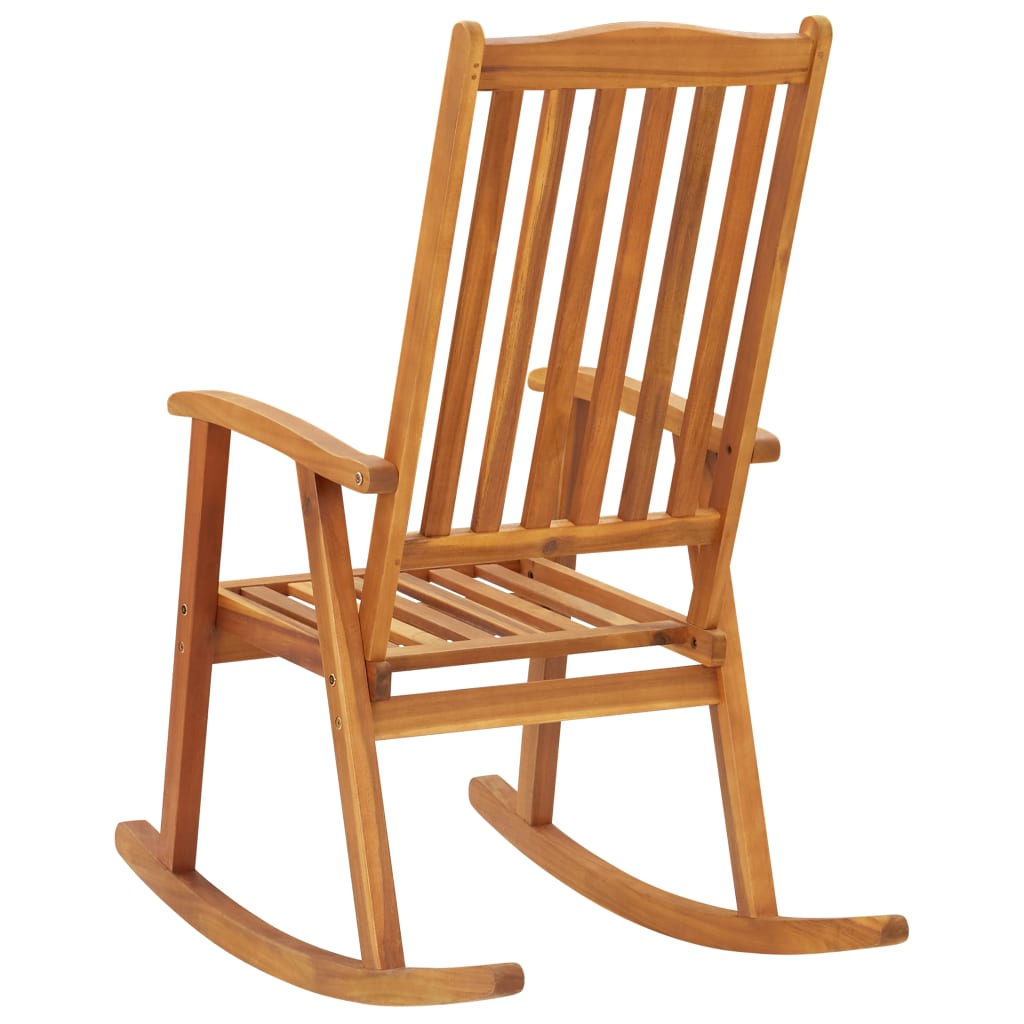 Rocking chair solid wood acacia