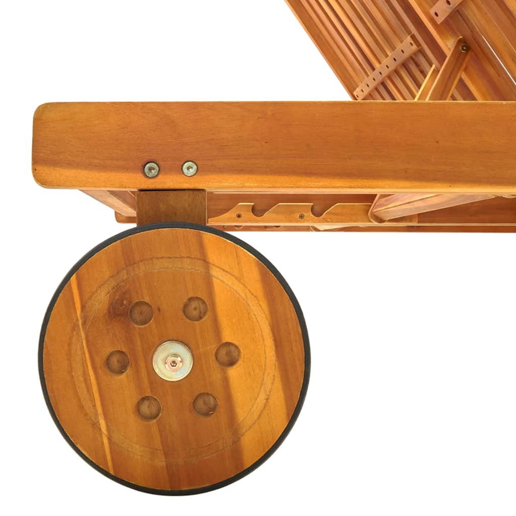 Dvostruka ležaljka od punog bagremovog drveta