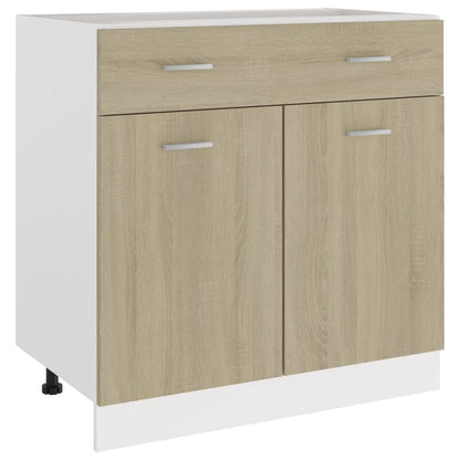 Schubunterschrank Sonoma-Eiche 80x46x81,5 cm Holzwerkstoff