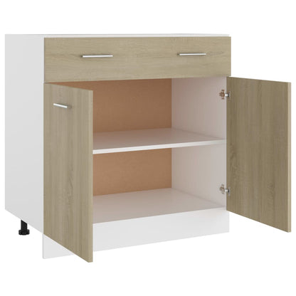 Schubunterschrank Sonoma-Eiche 80x46x81,5 cm Holzwerkstoff