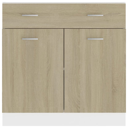 Schubunterschrank Sonoma-Eiche 80x46x81,5 cm Holzwerkstoff