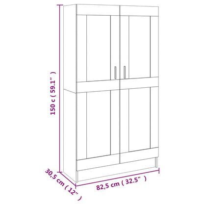 Bücherregal Sonoma-Eiche 82,5x30,5x150 cm Holzwerkstoff