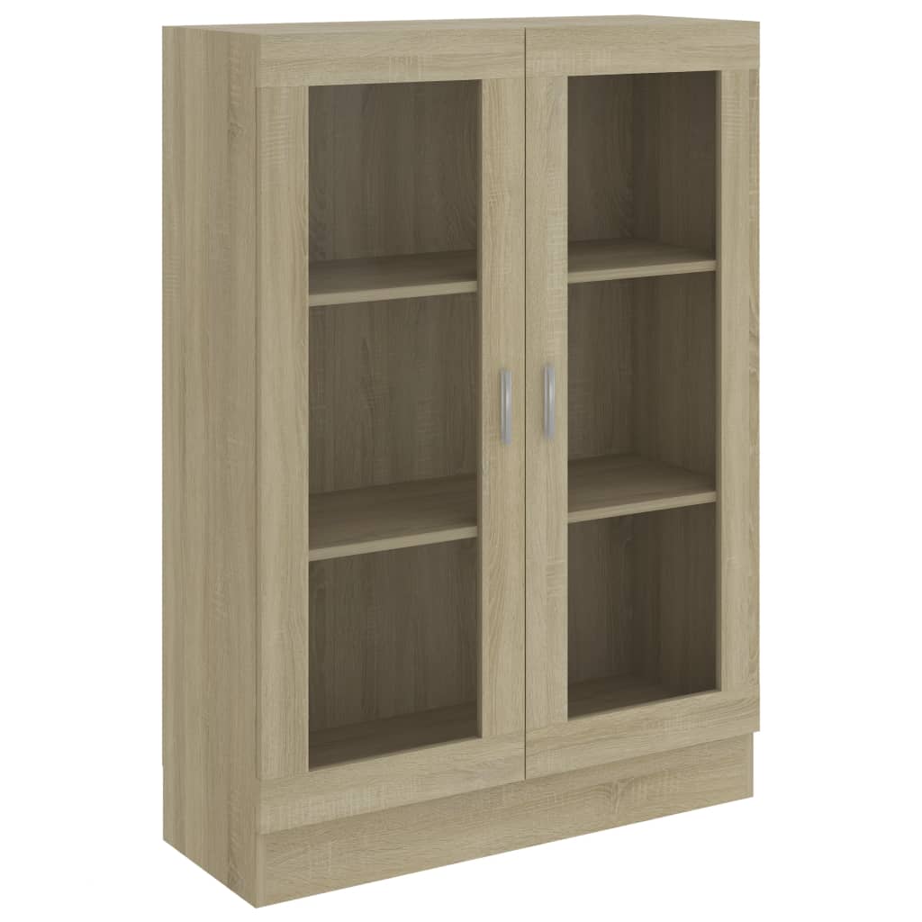 Vitrinenschrank Sonoma-Eiche 82,5x30,5x115 cm Holzwerkstoff