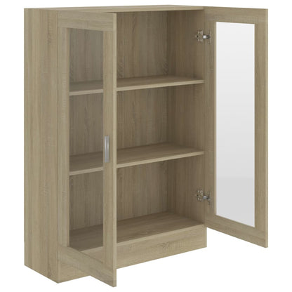 Vitrinenschrank Sonoma-Eiche 82,5x30,5x115 cm Holzwerkstoff