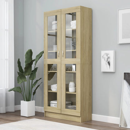 Display cabinet Sonoma oak 82.5x30.5x185.5 cm wood material