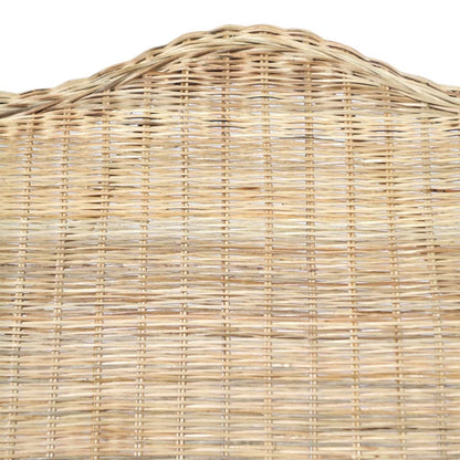 Sessel mit Kissen Natur-Rattan und Leinen