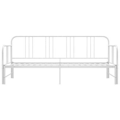 Ausziehsofa Bettgestell Weiß Metall 90x200 cm