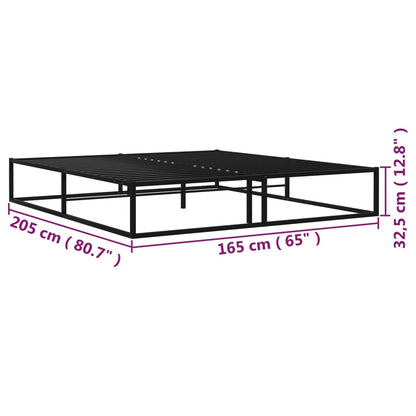 Bettgestell Schwarz Metall 160x200 cm