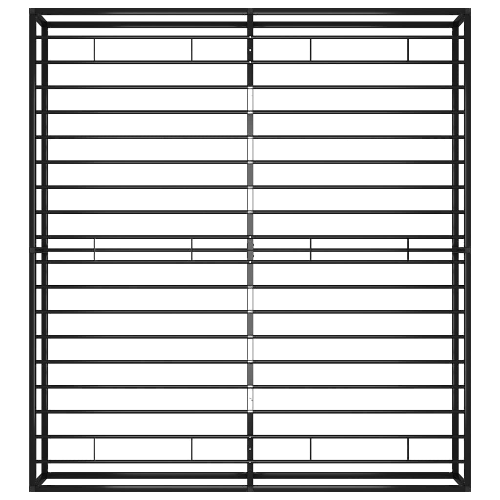 Bettgestell Schwarz Metall 200x200 cm