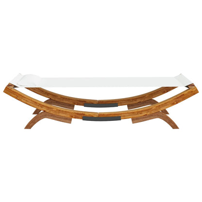 Sun lounger 100x188,5x44 cm bentwood solid cream