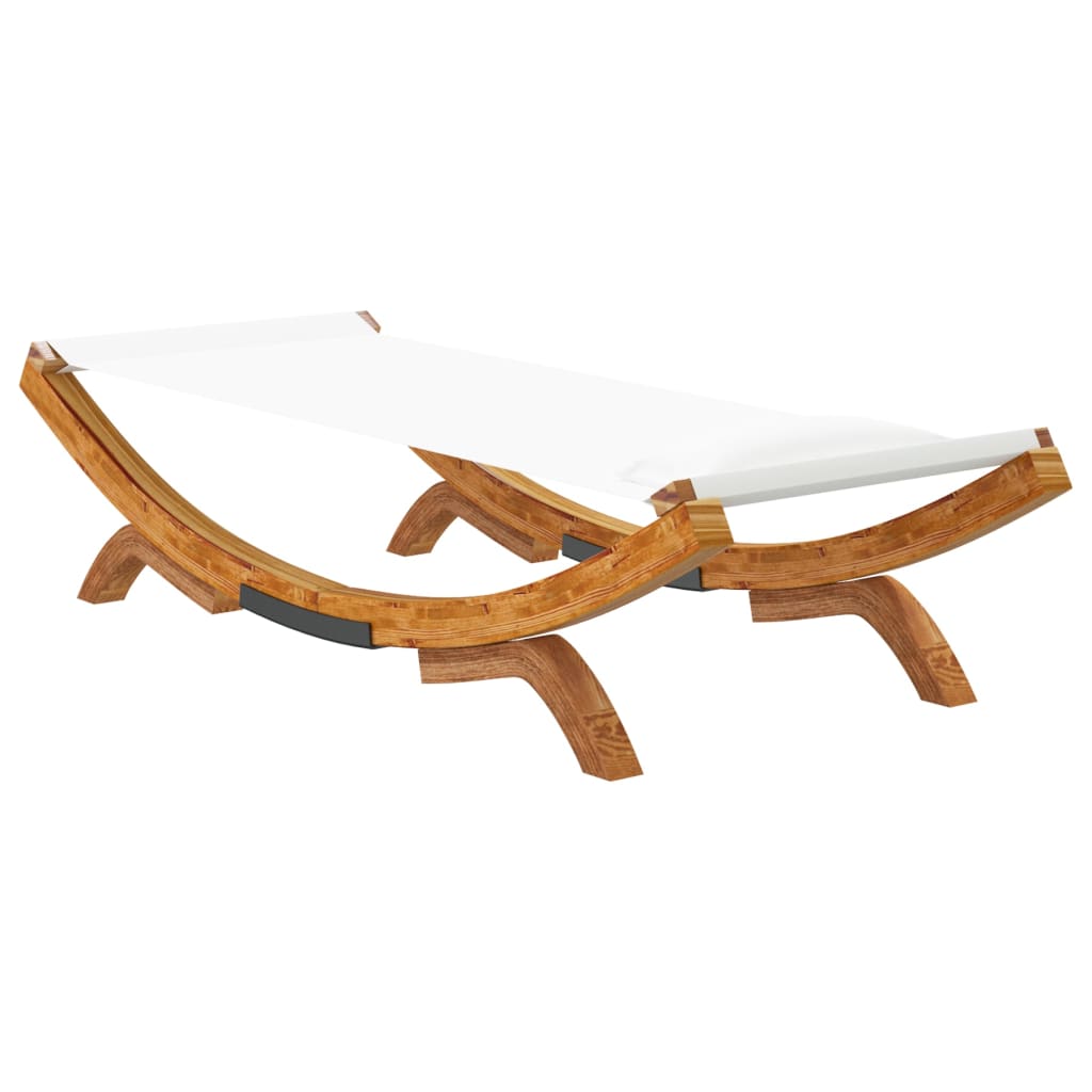 Sun lounger 100x188,5x44 cm bentwood solid cream