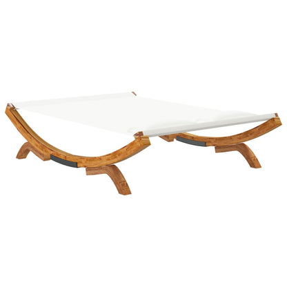 Sun lounger 165x188,5x46 cm bentwood solid cream